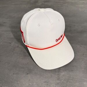 Captain Morgan Snapback Hat Mens White Red Florida Rope Baseball Cap Golf Promo